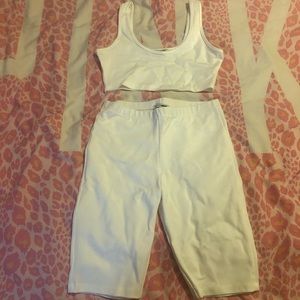 Fashion nova biker shorts set (brand new)